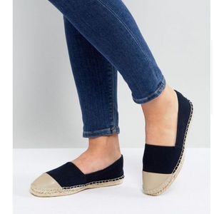 Brand new navy blue & beige espadrilles